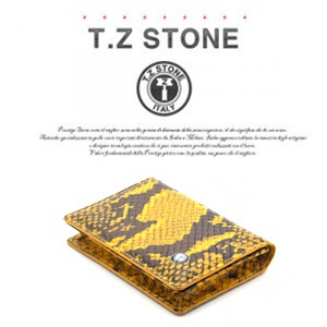 T.Z STONE-TZ1D229 クラシック　ヘビパターン カードケース名刺入れ イエローカードホルダー/IDカード入れ/カード入れ/IDカードホルダー/カードポケット/IDカード/カード/社員証/社員証入れ/tzstone/t.zstone/名刺入れ/名刺ケース/カード名刺/本革カードホルダ/本革ケース/リアルレザー/リアルレザーケース/本革/レザーカードホルダー