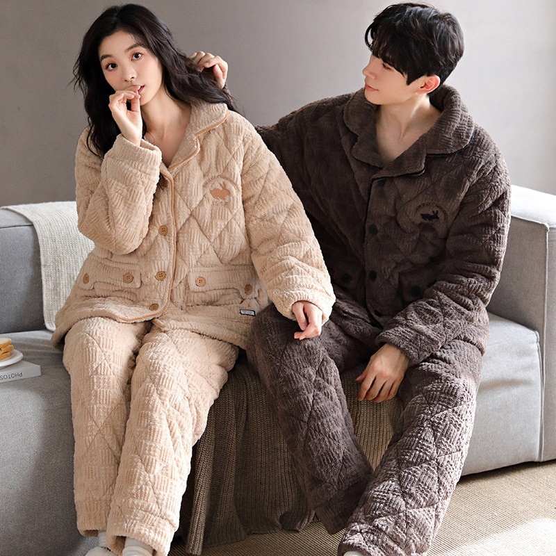 韩国2点セッ パジャマ ルームウェア セットアップ ペア カップル ペアルック お揃い お揃いペア 恋mchsy030