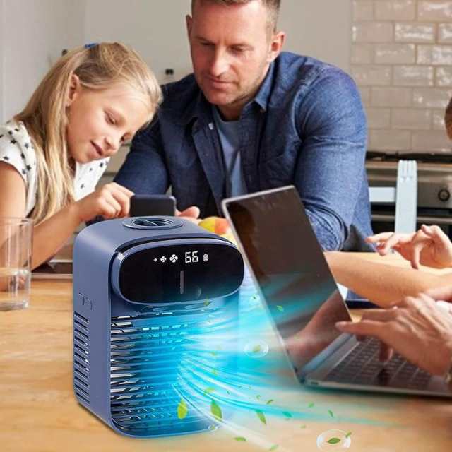 携帯冷風機 手持ち冷風機 卓上冷風機 冷風機 冷風扇 タイマー機能付き ライト付き 送風 加湿機能 冷却機能 空気清浄機能 強力 省エネ