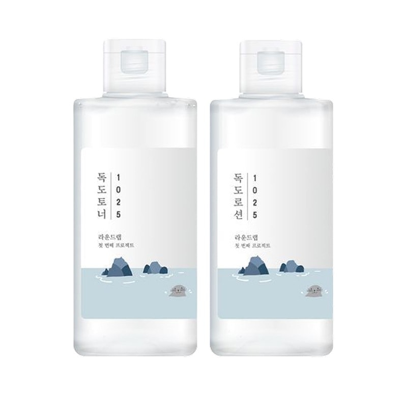 1025 独島 トナー 200ml + ローション 200ml, 1セット / 韓国人気 敏感肌 保湿 化粧水 乳液 スキンケアセット