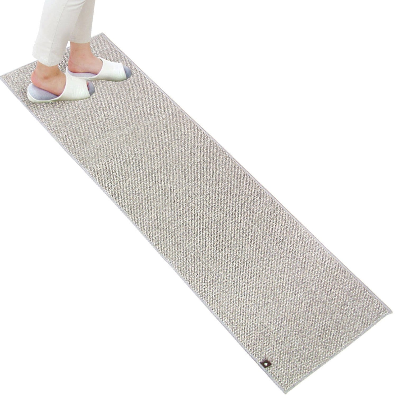 オカ PLYS base (プリスベイス) キッチンマット 約45×180cm (グレー) 日本製 洗える