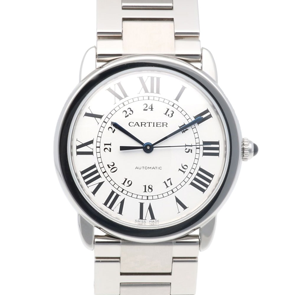 カルティエ ロンドソロ 腕時計 ステンレススチール WSRN0012(3939) 自動巻き オーバーホール済 磨き直し済 1年保証 CARTIER 中古 美品