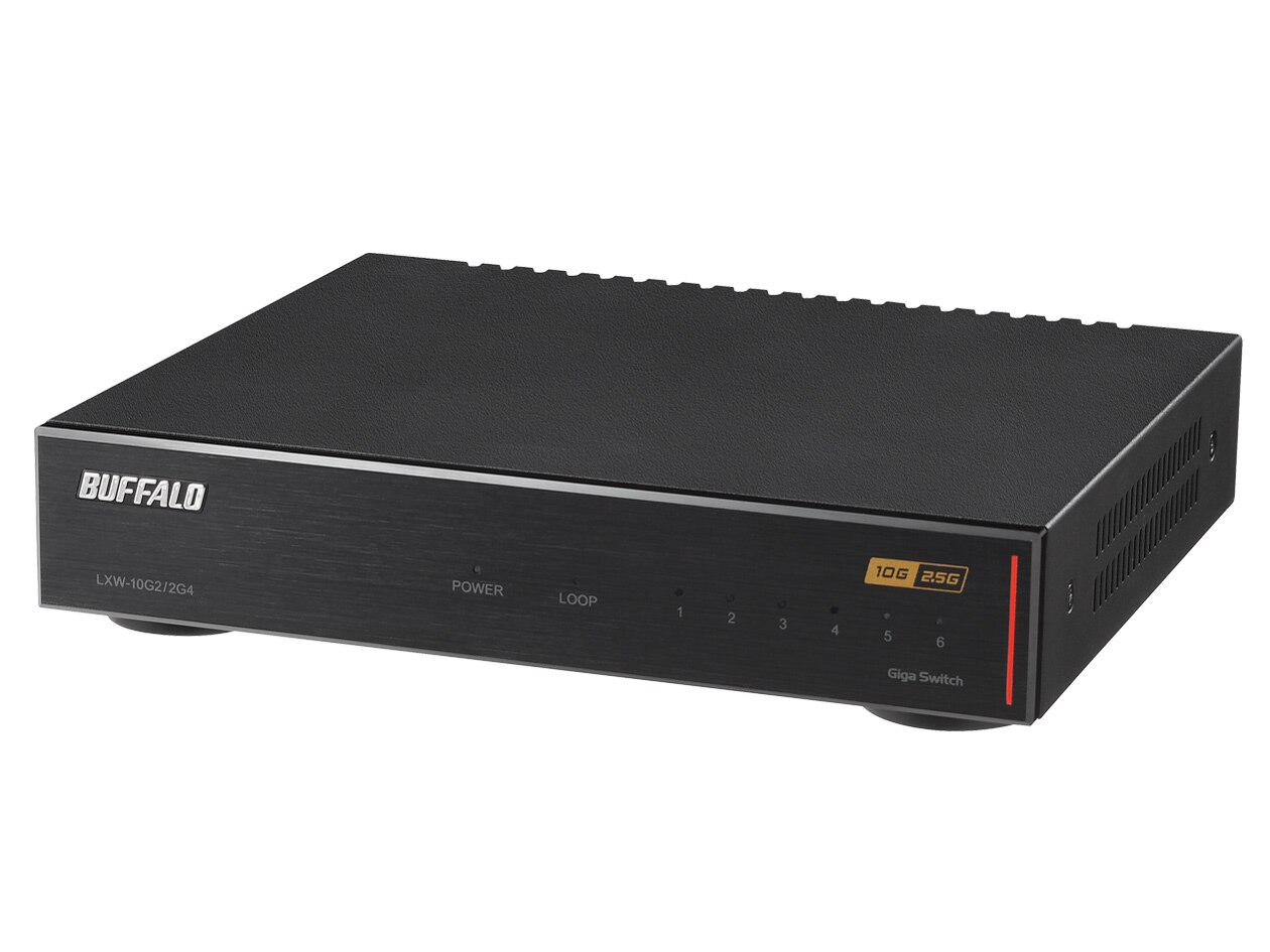 LXW-10G2/2G4 [ブラック] 10GbE 2ポート 2．5GbE 4ポート