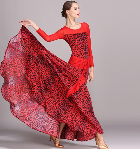 「花柄大社交ダンス専用」ダンス ドレス 優雅 演出服競技用 ワルツドレス 高級感 エレガント ステージ衣装 踊りドレス 大人 イベント服 スタンダダンス 長袖 シフォン 可愛い 大 格好良い 華やか