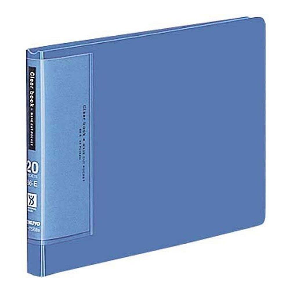 （まとめ買い）クリヤーブック ウェーブカット 固定式 B6 横 20ポケット ラ-T568B [x5]