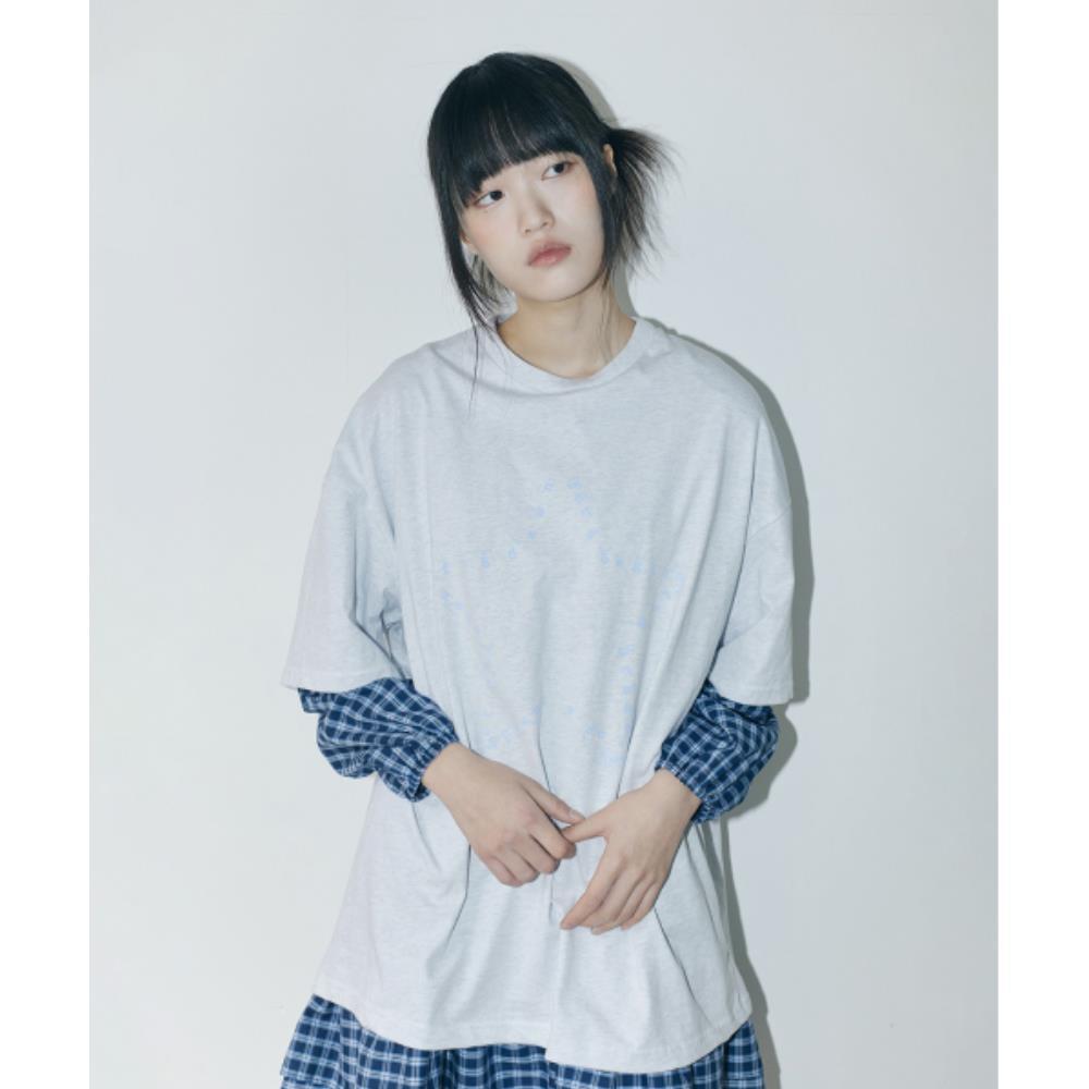 fogdawn Star Typo Big Tshirt melange grey DA25STS012MG