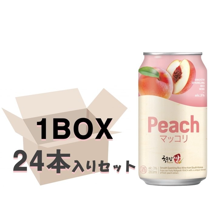 麹醇堂 米マッコリモモ　350ml　24缶
