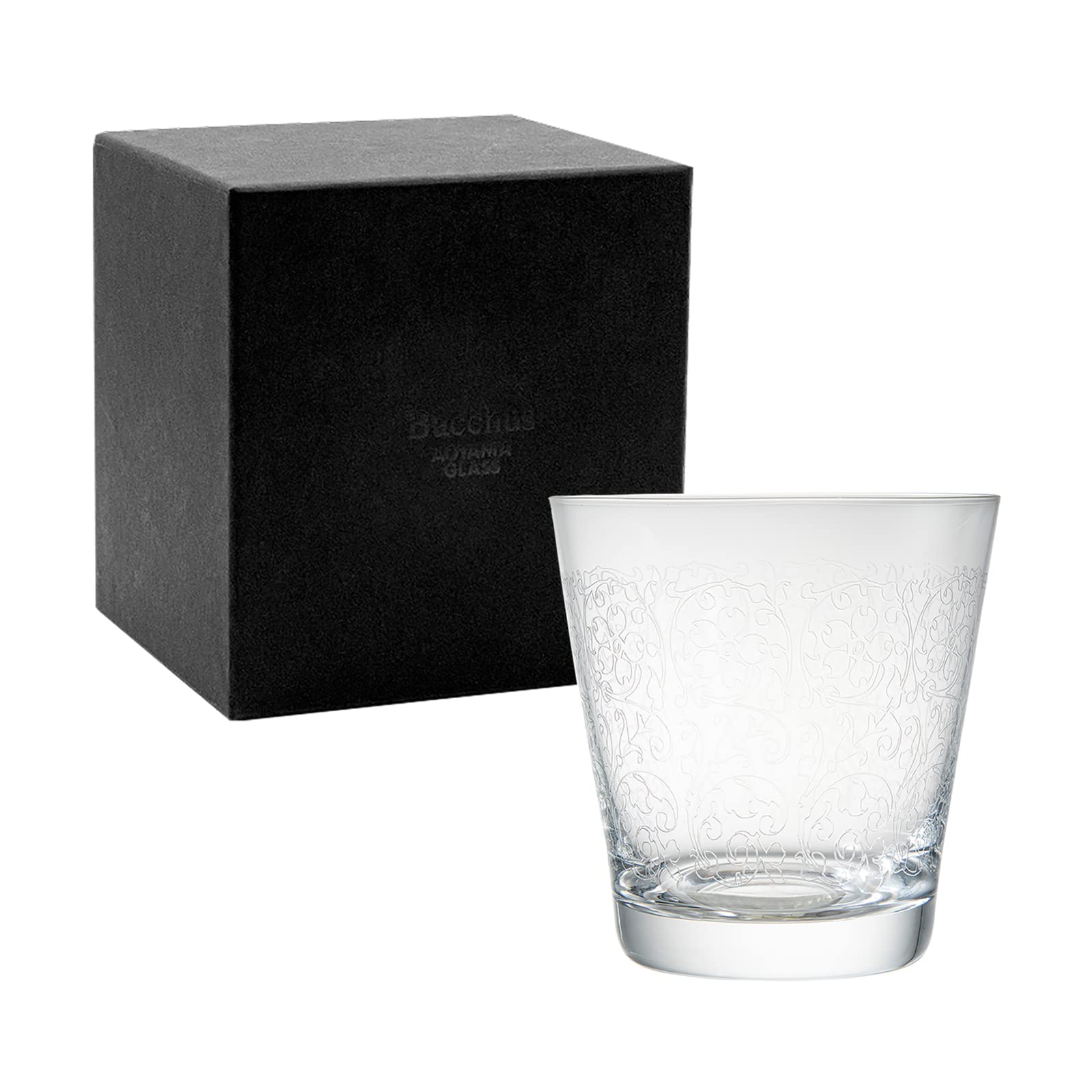 青山硝子 「バッカス Bacchus」 グラス ロックグラス オールド 焼酎グラス 日本酒 約360ml ギフトセット箱入 父の日 プレゼント ギフト 贈り物 男性 オールド 唐草 チェコ製 AMG