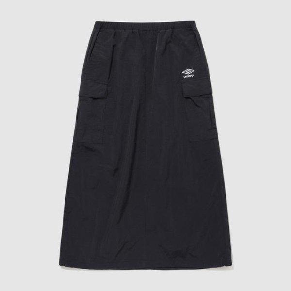 パンツ PQA UQ122CSK31-BLK ポップラッシュ ウィメンズ ロング カーゴ スカート / BLACK