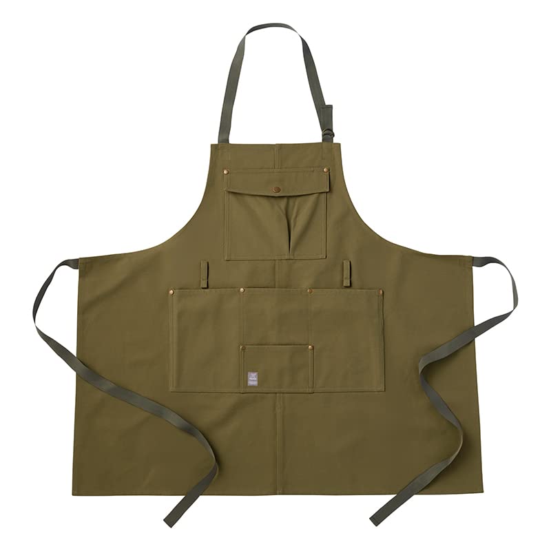 [EVERSOUL] TULTEX エプロン アウトドア キャンプ ガーデニング レディース 作業着 メンズ ワーク DIY ポケット カフェ 美容師 花屋 料理 保育士 シェフ フリーサイズ