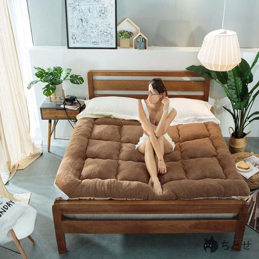 敷きパッド ワイドキング 180×200cm シープボア 春 夏 秋 冬 オールシーズン ムレない さらさら 洗える 敷パッド しきぱっと ベッドパッド 敷き布団