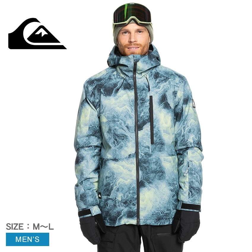 MISSION PRINTED NP JK EQYTJ03476 メンズ スノーボード ウェア 防水 透湿性 撥水 サスティナブル リサイクル素材 レギュラーフィット