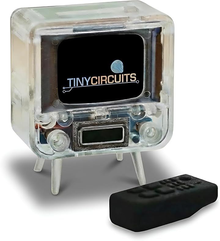 TinyTV 2 ポータブルレトロミニテレビ (クリア)