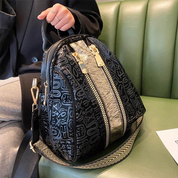 【人気商品超目玉】リュック バックパック 黒 個性的 レディース ショルダーバッグ ハンドバック 縦型 収納力 きれいめ かっこいい ジッパー ファスナー PU レザー 革 手提げ 斜めがけ バック