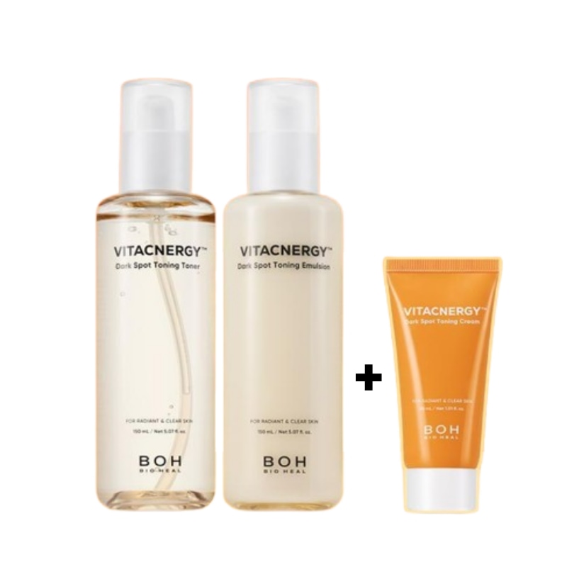 [セット企画]ビタシナジー 気味くすみ トーニング スキンケア2種(+ 30mlクリーム)
