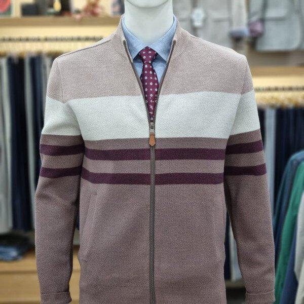 秋冬の新しいブロックフルジップカーディガンPPKC33628602_SH