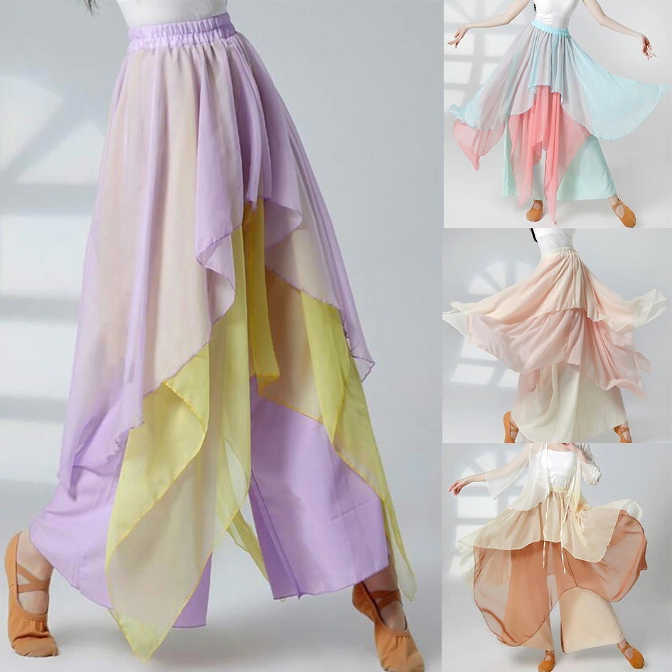 【20点セット】【送料無料】シフォンパンツ ワイドパンツ ダンスパンツ ヨガパンツ 古典ダンスウェア レッスン着 バレエダンス モダンバレエ リラックスヨガ 新体操 ステージ衣装 コンクール ダンス発