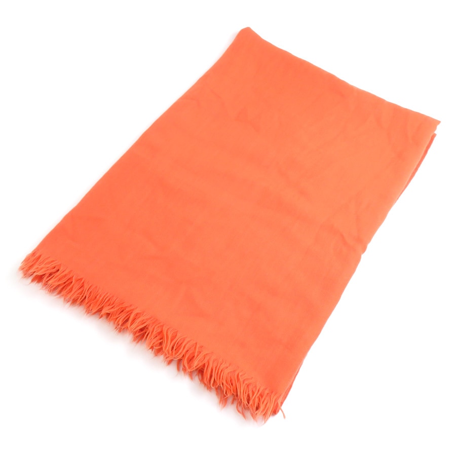 エルメス HERMES ショール ストール カシミヤ/ウール オレンジ レディース e59740a