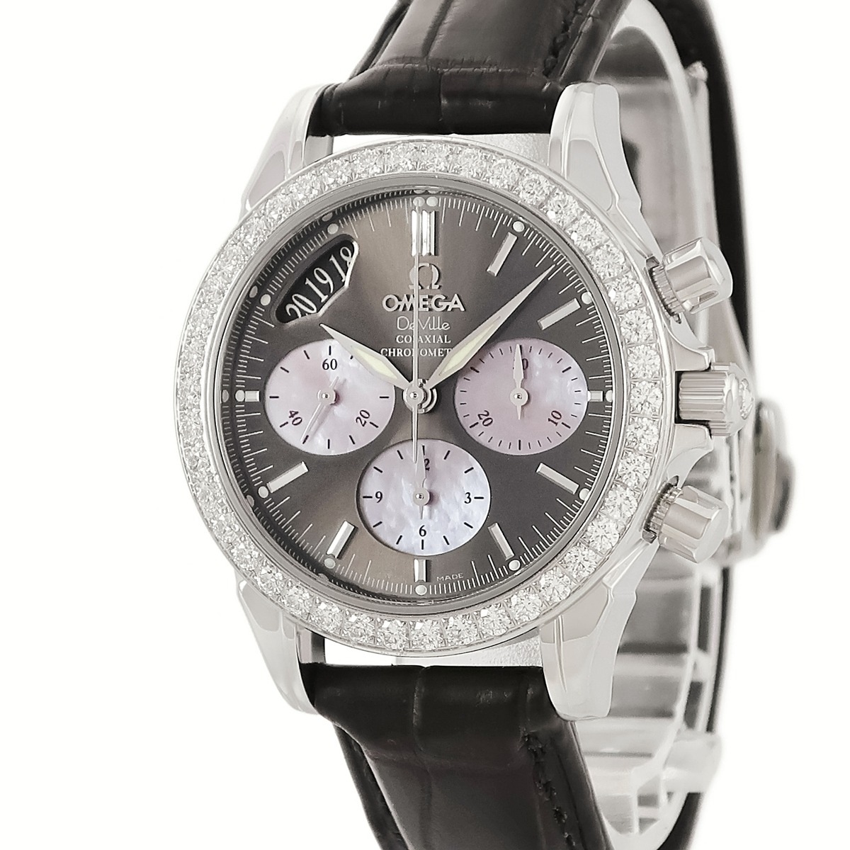 デ ヴィル コーアクシャル クロノグラフ 4877.60.37 自動巻き レディース 純正ダイヤ デイト クロノメーター 3年保証