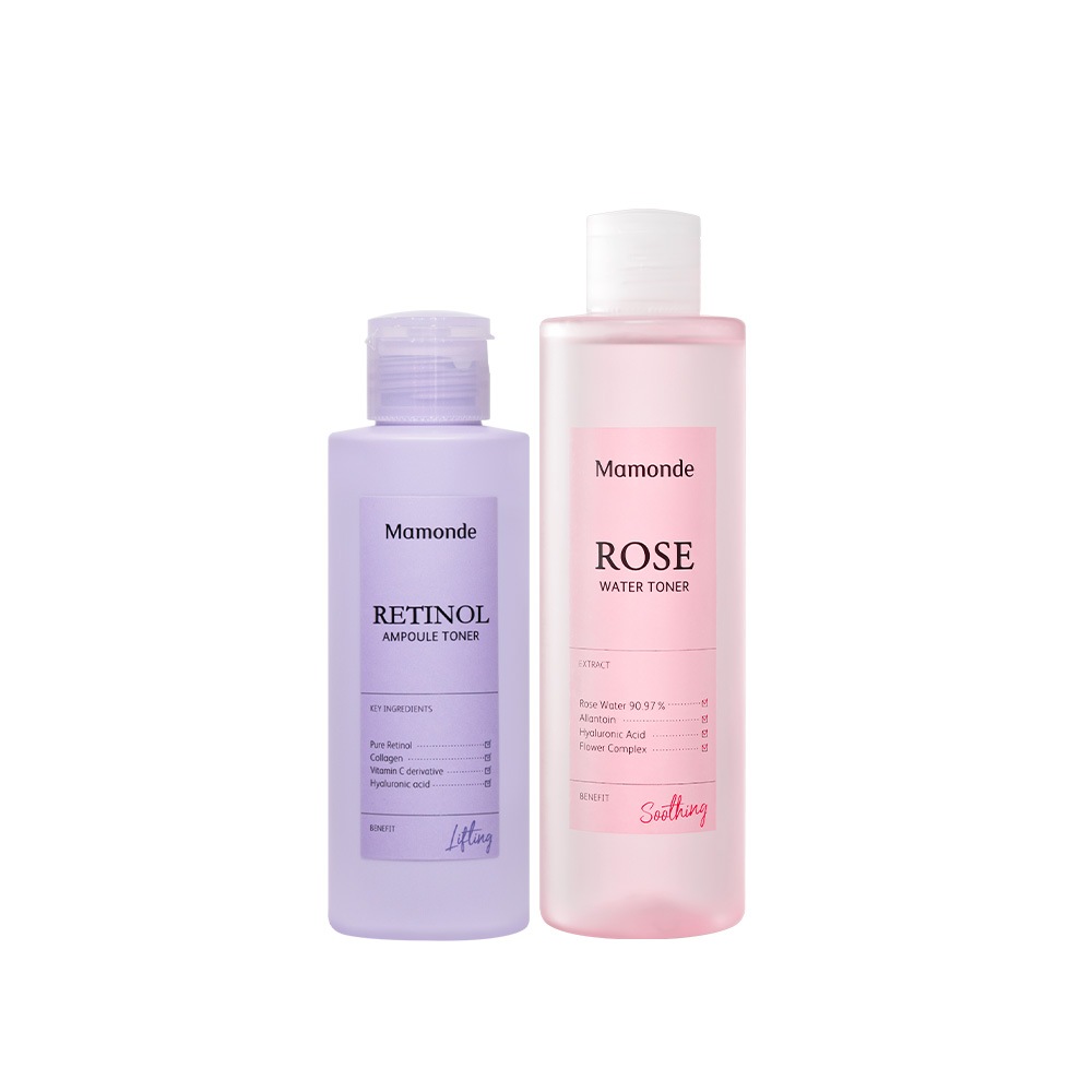 マモンドレチノールアンプルトナー150ml＋ローズトナー250ml 2種セット