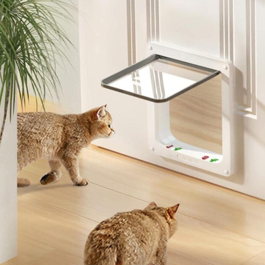 ペットドア 猫 ドア - 猫 フラップ 猫 スク ドア マグネット フラップ 付き スク ドア 用 犬 ドア 内部 外装 ドア 用 4 ウェイ ロッキング 猫 フ