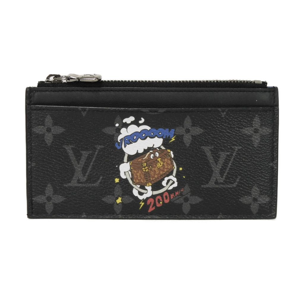 【中古】 コインケース トランク コミック ブラック RFID コイン カード ホルダー モノグラム エクリプス M80932