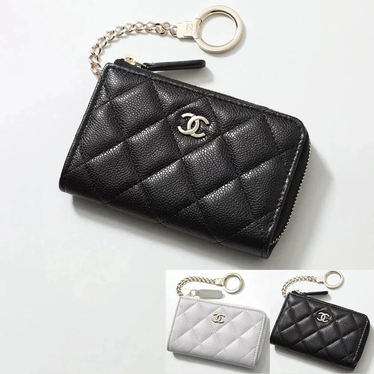 CHANEL シャネル コインケース AP0221 B10583 B15532 MATELASSE マトラッセ キャビアスキン ココマーク キーケース カードケ