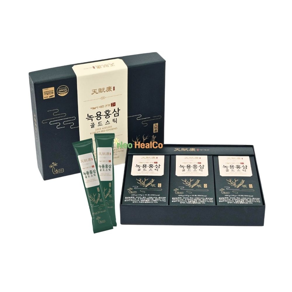 天府川緑龍紅参ゴールドスティック10g x 30包ショッピングバッグ