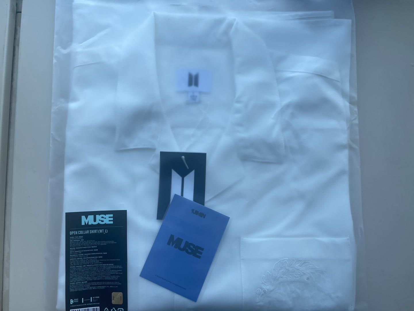 BTS JIMIN MUSE POP-UP MERCH Open Collar Shirt