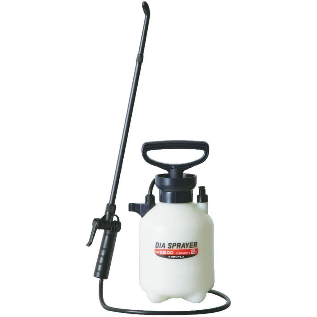 フルプラ ダイヤスプレー 噴霧器 単頭式 45cm ノズル付 2L用 No.5200 2リットル コンパクト 手動 角度 調整 直射 レバー式 連続 家庭菜園 花壇cm　裏