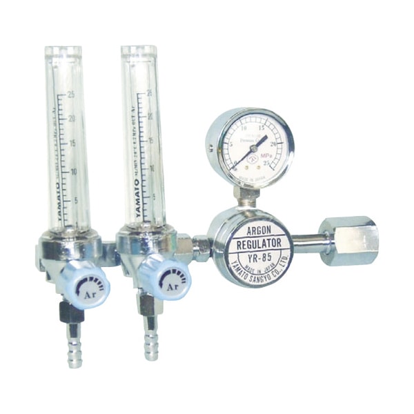 ヤマト産業 YR85FF2M25AR 二連式流量計付アルゴン用圧力調整器 YR-85F メーカー直送 23,728円
