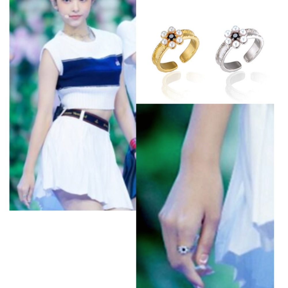 [New Jeans ヘリン 着用] Flower open ring 5,699円