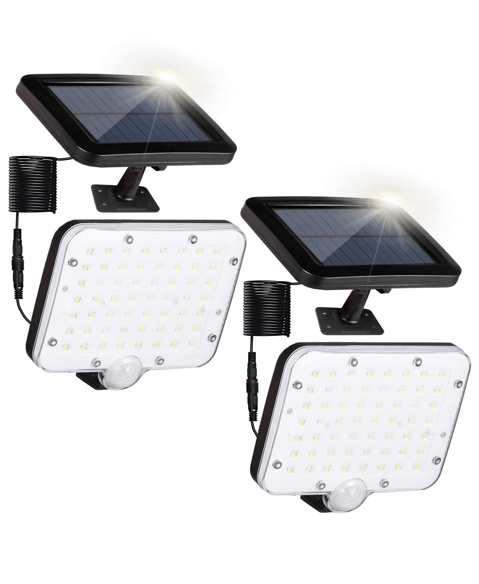 ソーラーライト 屋外 防水 分離型 人感センサーライト 【3つ知能モード・5M防水コード】IP65防水 屋内 防犯ライト ガーデンライト せんさーらいと 太陽光発電 高輝度 屋外照明 駐車場・玄関・廊