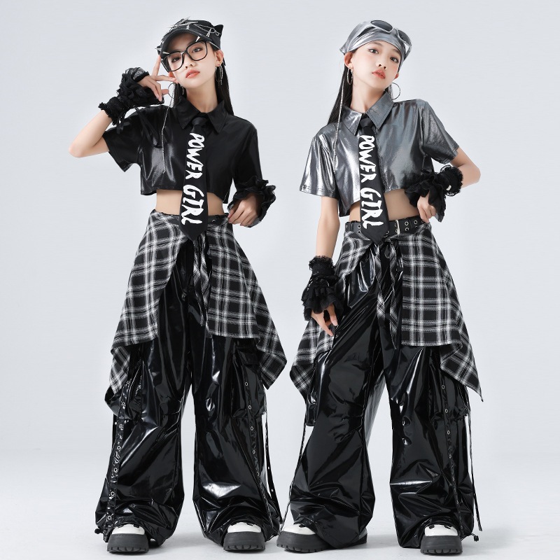 コスプレ 発表会衣装 成人式 ライブ衣装 コンサート衣装 卒業式 入学式 結婚式 コスチューム ジャズダンスの女の子用衣装おしゃれな少女グループのステージパフォーマンスストリートジャズダンスのトレ