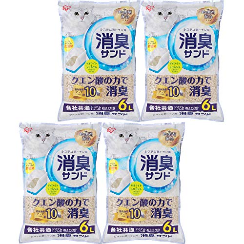 アイリスオーヤマ 猫砂 システム猫トイレ用砂 TIA-6C ゼオライト 脱臭 消臭 6L4袋
