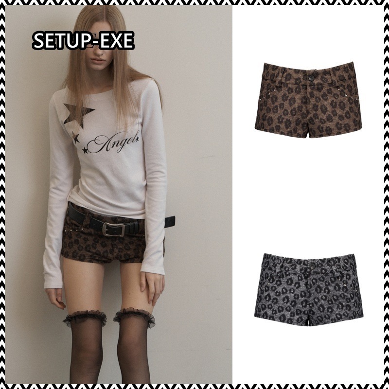 SETUP-EXE LEOPARD SHORT PANTS