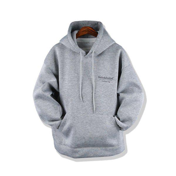 メンズストックネオプレン長袖フード付きTシャツ RB-TSA-Q004-グレー