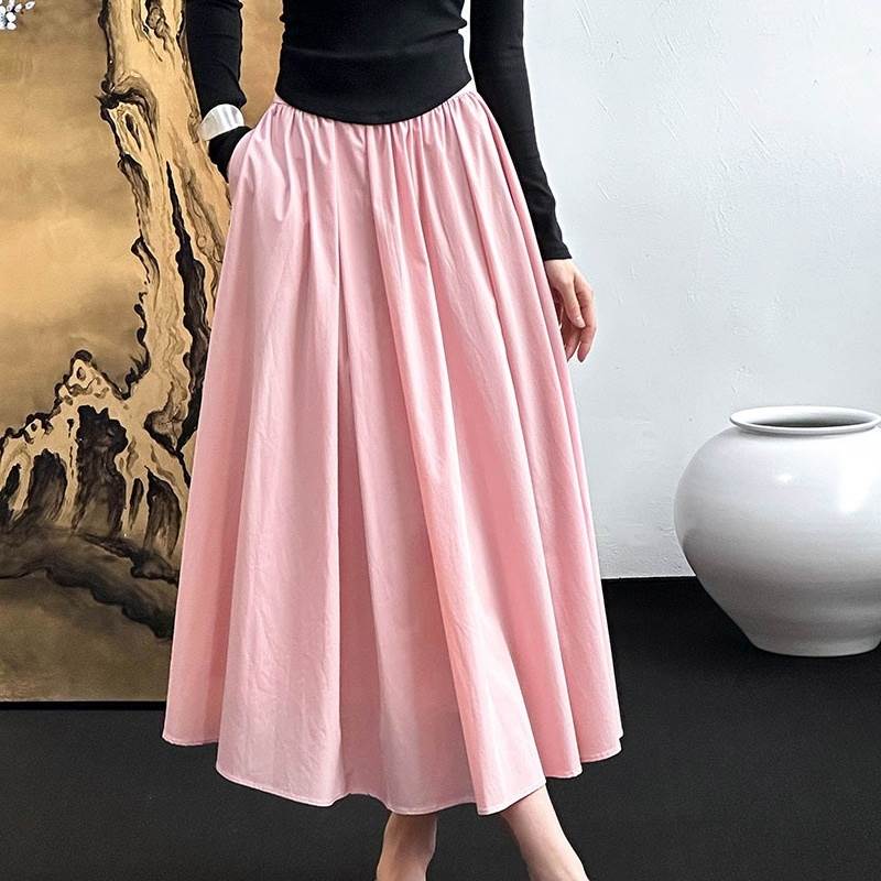 フレアスカート ボトムス スカート ロング レディース タック 揺れる ハイウエスト かわいい