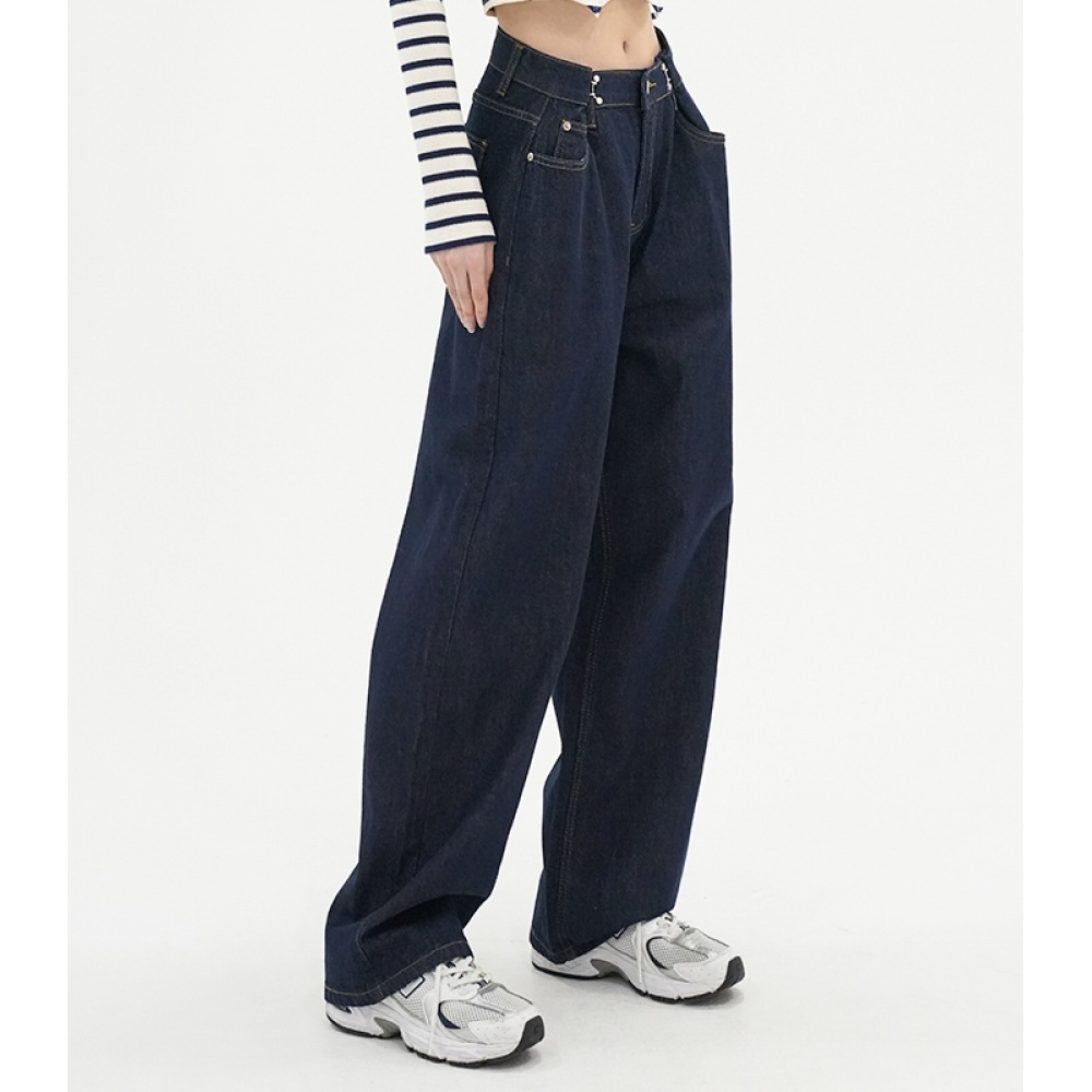 AVANDRESS バックルワイドデニムパンツ インディゴ