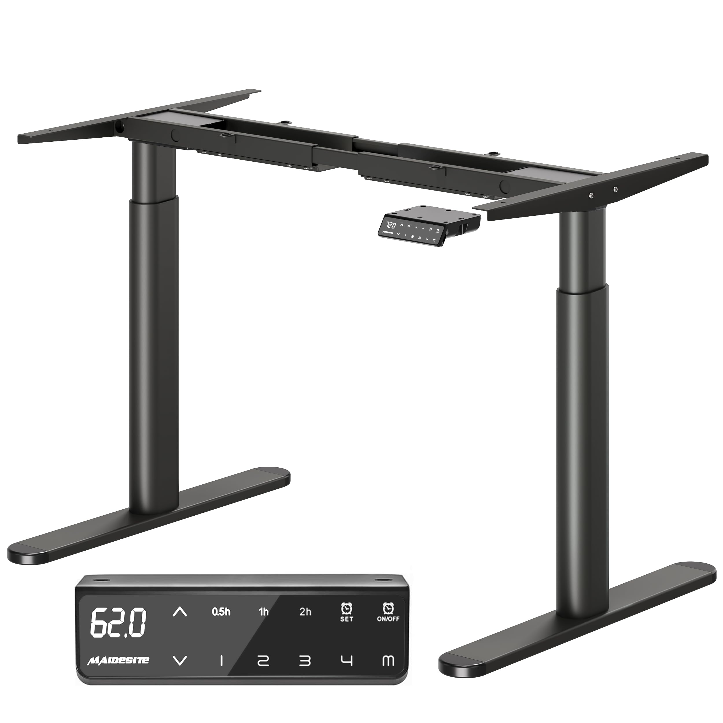 電動昇降デスク EL2 脚のみ 高さ72-120cm 幅100-180cm メモリ機能 ダブルモーター 耐荷重180KG スタンディングデスク 高さ調節 パソコンデスク ゲーミング 62959