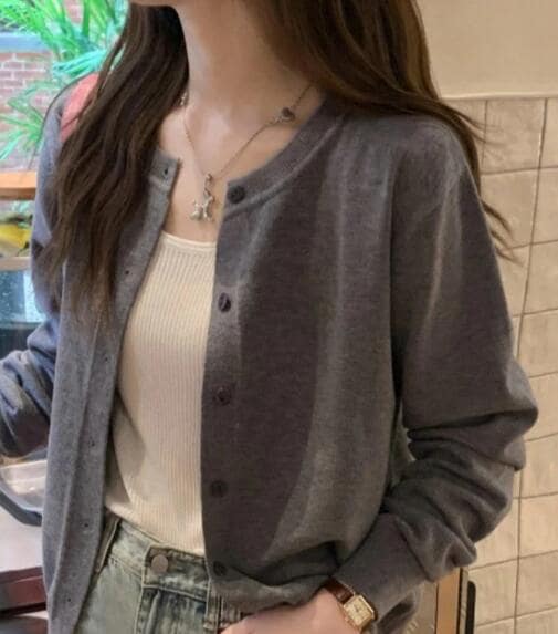 2025春新作 追加 カーディガン トップスニット リブ ニット レディース タイト シルエット ストレッチ カットソー セーター トップス