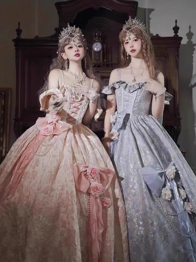 花嫁のlolitaスカートの長い宴会はお姫様のタキシードの小さい子のロリータの誕生日のパーティーのお姫様のスカートを逃げます