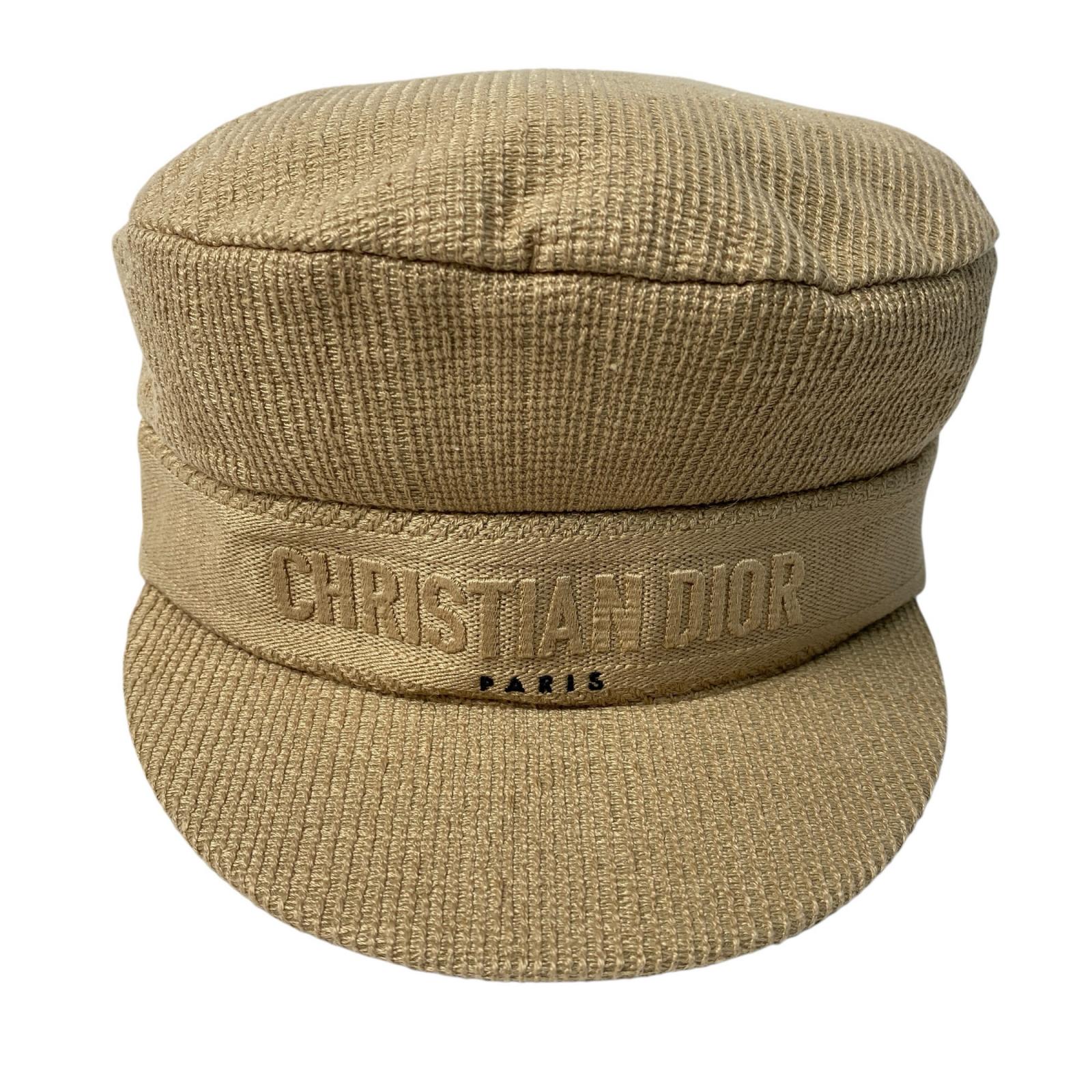 美品 ディオール DIOR キャスケット 帽子 コットン #58 レディース