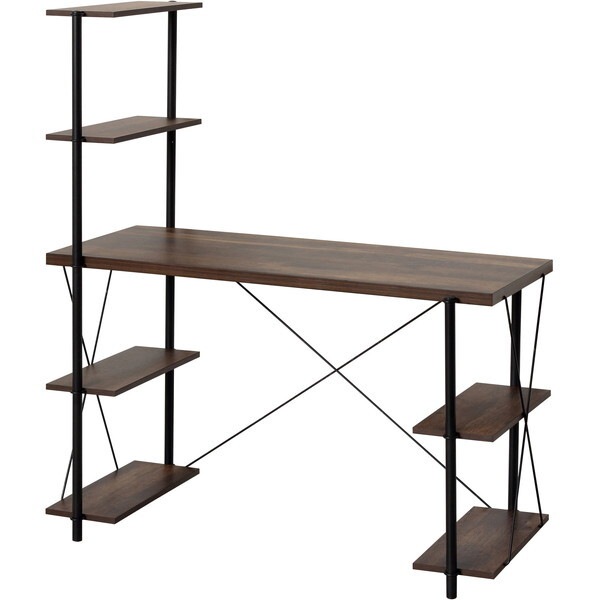 らくらく組立ラックデスク ダークブラウン 25508 メーカー直送