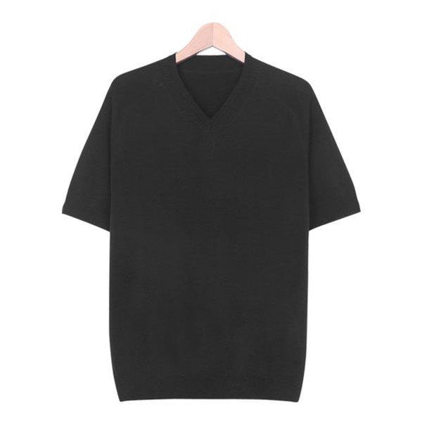 半袖Tシャツ SRE011 5COLOR 男女兼用 ベーシック Vネック ニット 夏の半袖