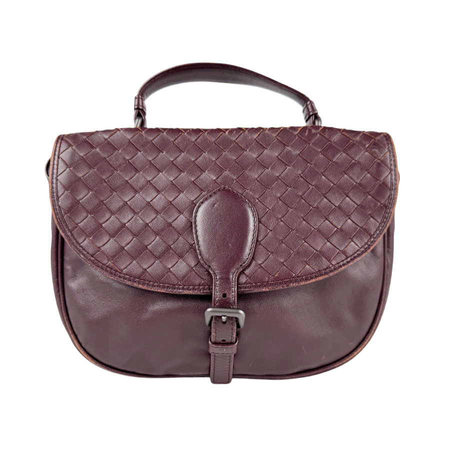 ボッテガヴェネタ BOTTEGAVENETA ショルダーバッグ イントレチャート レザー ボルドー レディース z4105