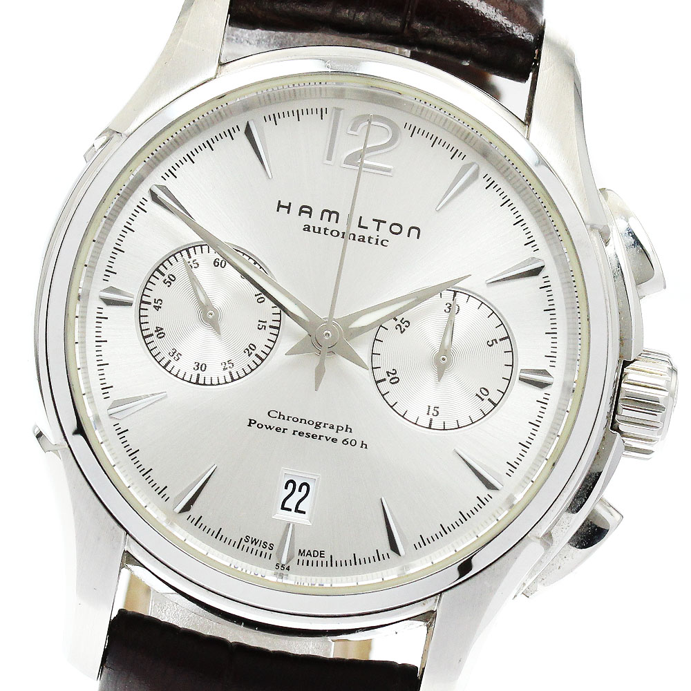 ハミルトン HAMILTON H326060 ジャズマスター クロノグラフ 自動巻き メンズ 箱・保証書付き_900200【中古】