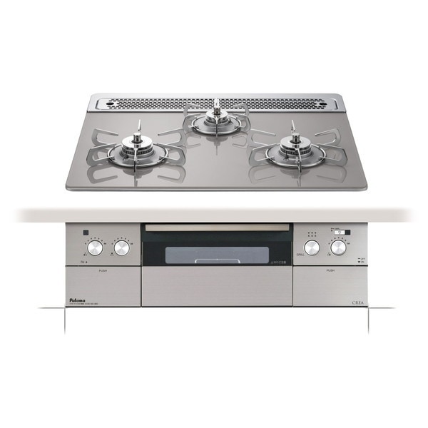 PD-963WT-60GH-13A シャインシルバー CREA [ビルトインガスコンロ(都市ガス用両側強火タイプ幅60cm)]