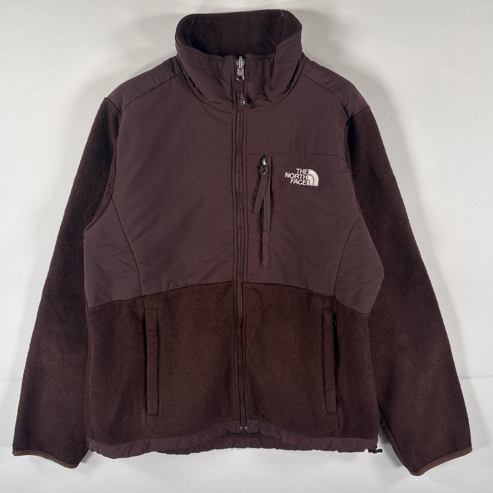 古着 フルジップフリースジャケット デナリ ワンポイント ポーラテック M ブラウン レディース