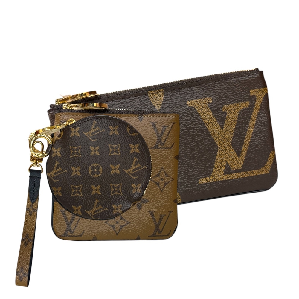 ルイヴィトン ポシェットトリオ モノグラムジャイアント ポーチ モノグラムキャンバス M68756 LOUIS VUITTON 中古 美品